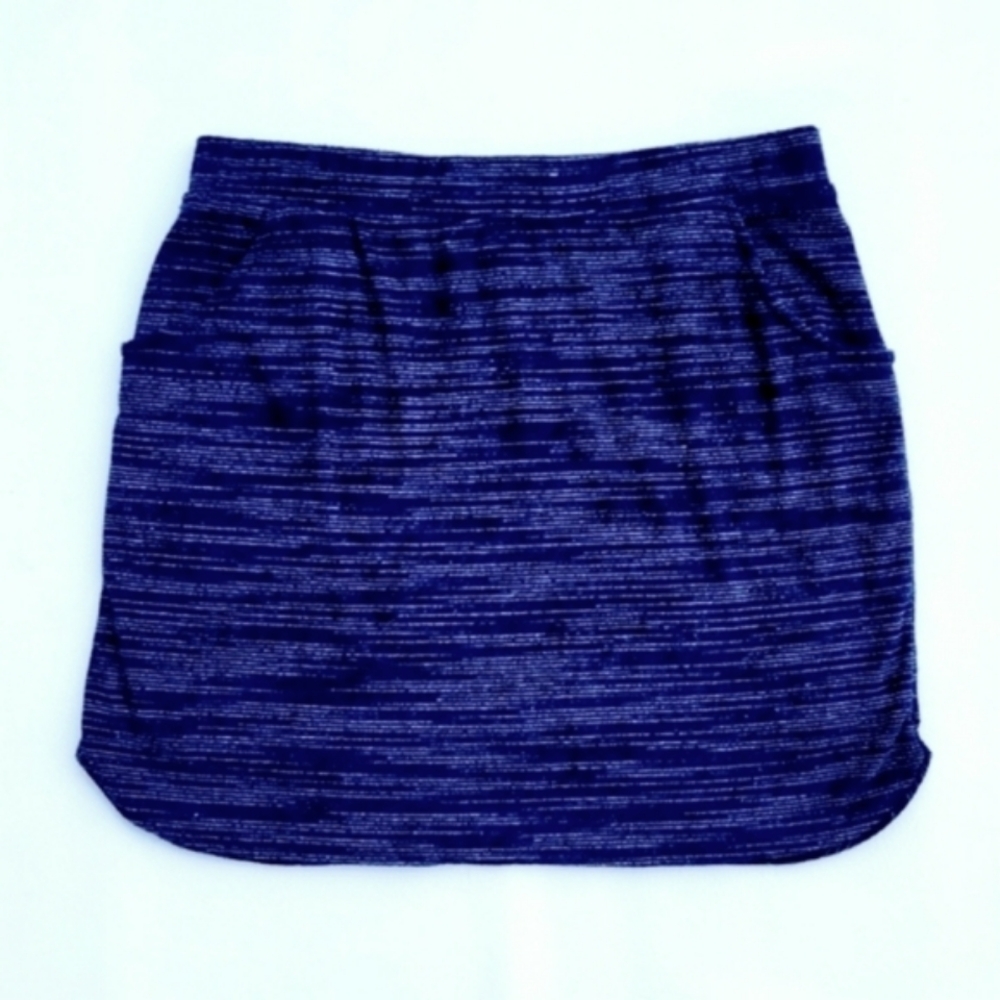 SO COOL, INC. ♡ Super Sweet 'n Extremely Soft Navy Lined Stretchy Mini Skirt XXL
